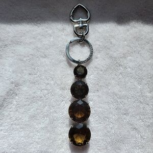 Y2K Juicy Couture 4 Brown Gem Stone Key Fob Charm